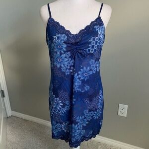 Victoria's Secret Navy Floral Chemise